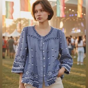 Walter Baker Embroidered 
Top/Blouse Size Large GUC!